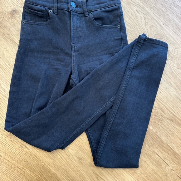 Express Women's Leggings High Rise Jeans - Black Size 00 - Picture 1 of 7